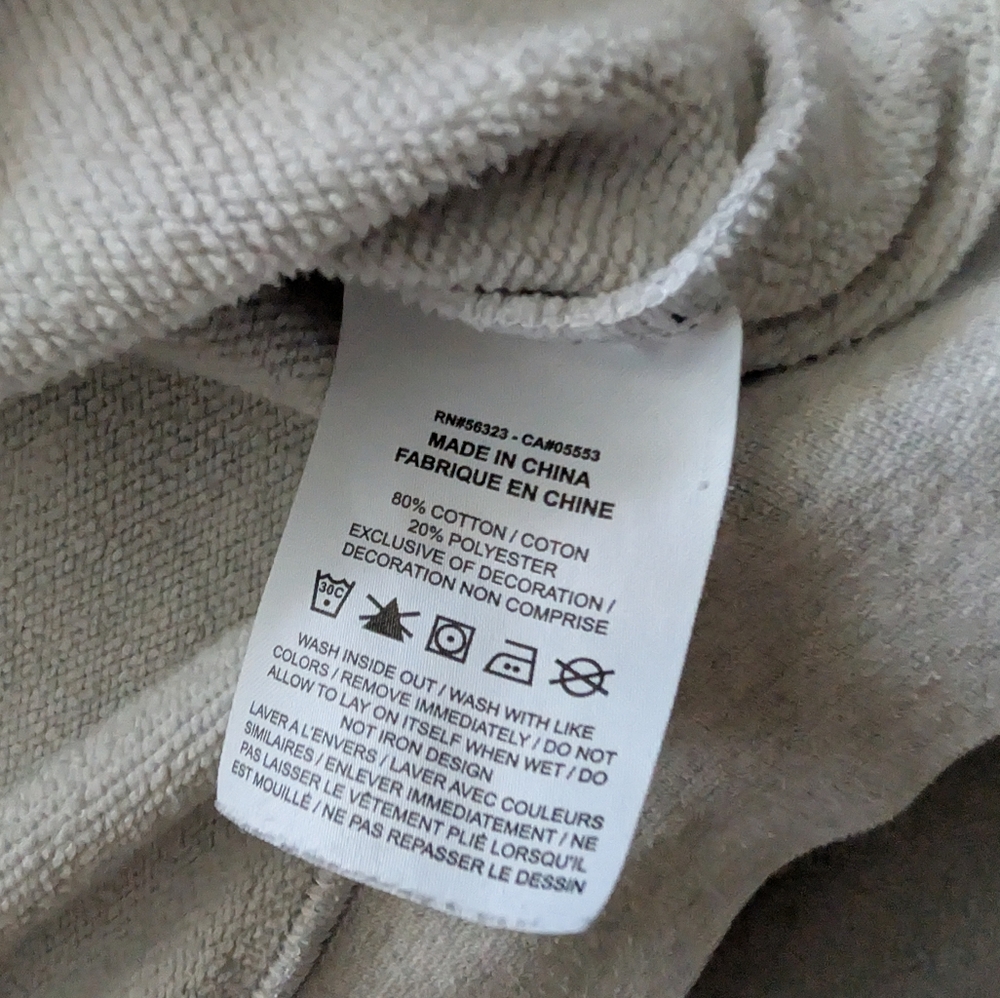 Nike Sportswear Essential Quarter Zip Fleece Pullover Sweatshirt Oatmeal Sz S image 6